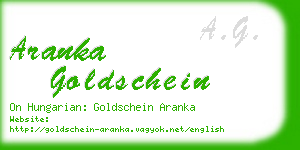 aranka goldschein business card